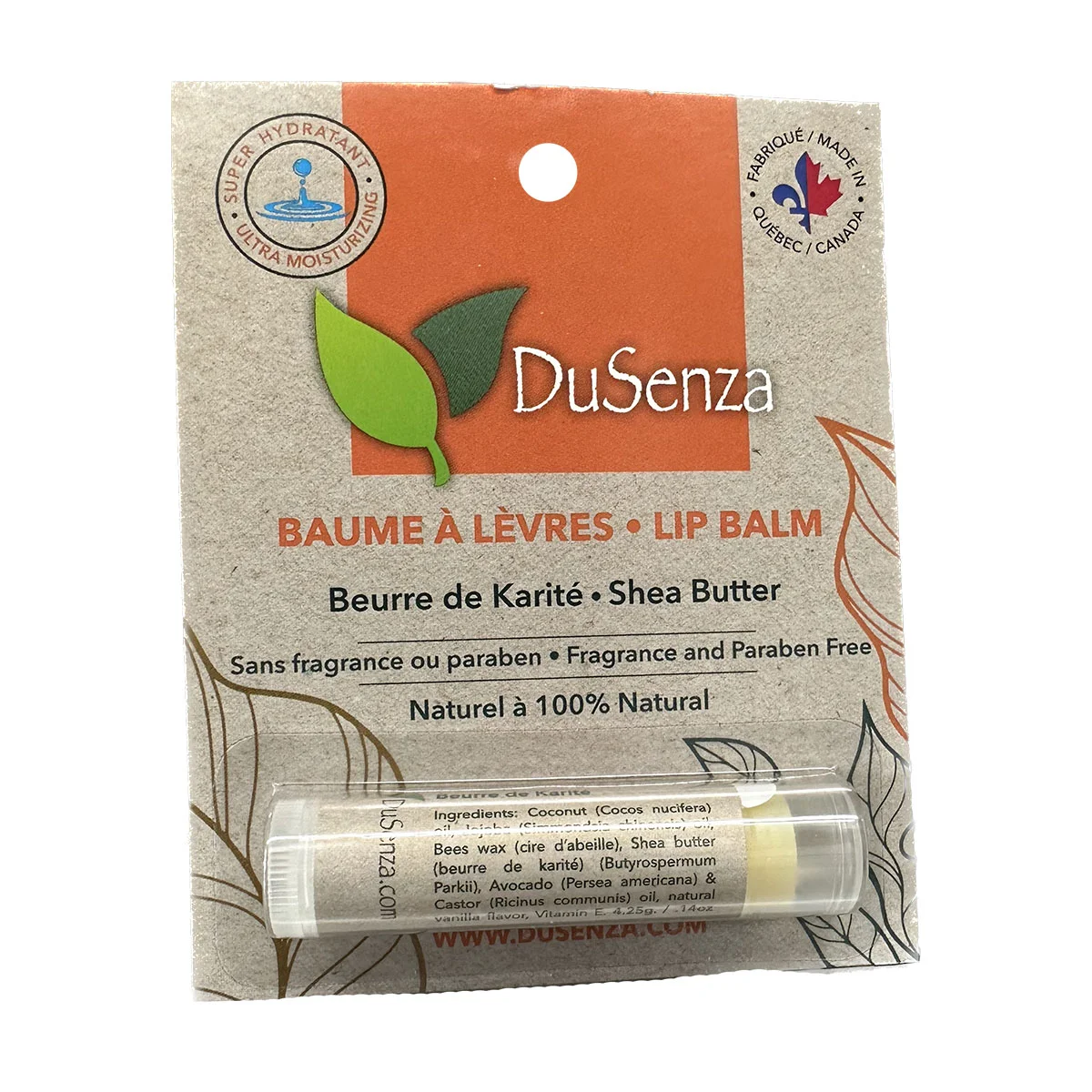 Baume à lèvres au beurre de karité