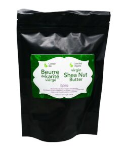 Beurre de karité vierge, certifié bio. Sac de 250 g.