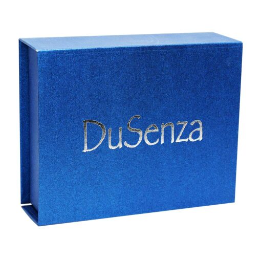 Boîte cadeau DuSenza, debout. Bleu.