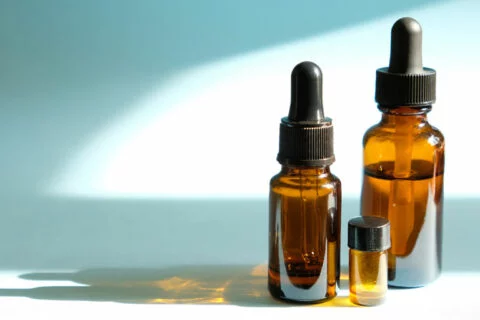 Essential oil bottle.