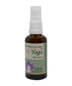 Brumisateur pour tapis yoga à 4 huiles essentielles. Bouteille de 50 ml avec vaporisateur.