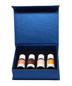 Set of 4 fragrance oils for ultrasonic diffusers. Passion fruit, coconut, vanilla, and mango.10 ml bottles.