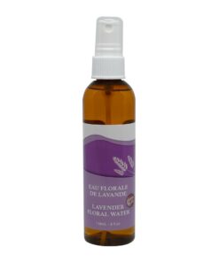 Eau florale de lavande. Bouteille de 118 ml avec vaporisateur.