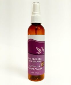 Eau florale de lavande. Bouteille de 118 ml avec vaporisateur.