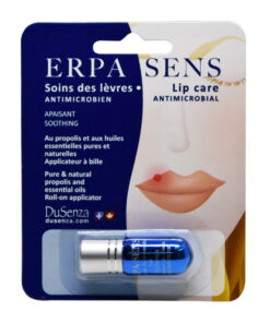 Soins des lèvres antimicrobien. 3 ml. Applicateur à bille.