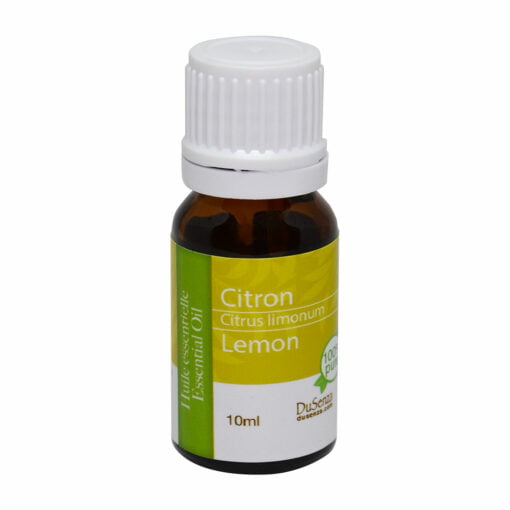 Lemon essential oil. 10 ml bottle.