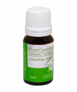 Huile essentielle synergie forêt canadienne. Bouteille de 10 ml.