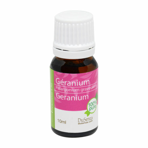Geranium essential oil. 10 ml bottle.
