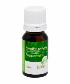 Huile essentielle de menthe poivrée. Bouteille de 10 ml.