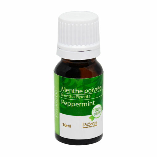 Huile essentielle de menthe poivrée. Bouteille de 10 ml.