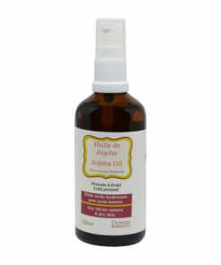 Cold pressed jojoba dry oil. 100 ml bottle with dispenser pump.