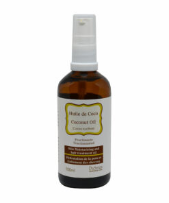 Fractionated coconut oil. 100 ml bottle with dispenser pump.