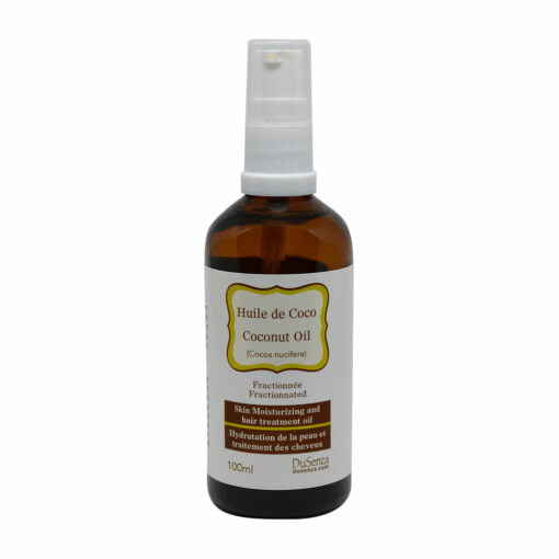 Fractionated coconut oil. 100 ml bottle with dispenser pump.