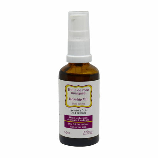 Cold pressed dry rosehip oil. 50 ml bottle with dispenser pump.