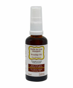 Cold pressed rosehip dry oil. 50 ml bottle with dispenser pump.