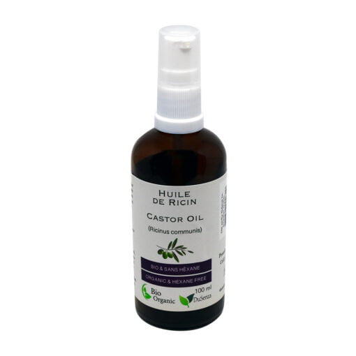 Castor oil. 100 ml bottle with dispenser pump.